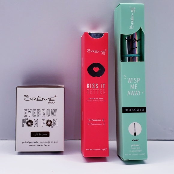 Mint Green Heart Makeup Bag with Mascara, Tinted Lip Balm, and Eyebrow pomade - Picture 2 of 5